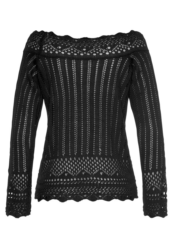 VIVANCE VIVANCE Pulover 'Ajour'  crna