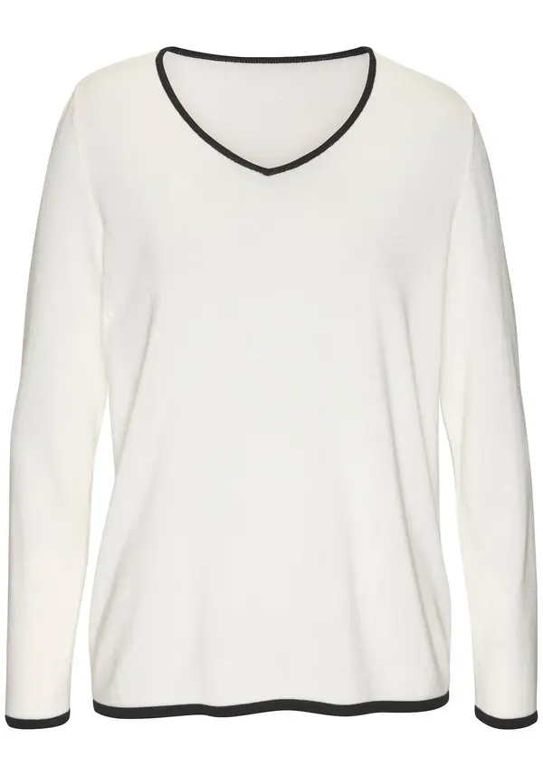 VIVANCE VIVANCE Pulover  crna / bijela