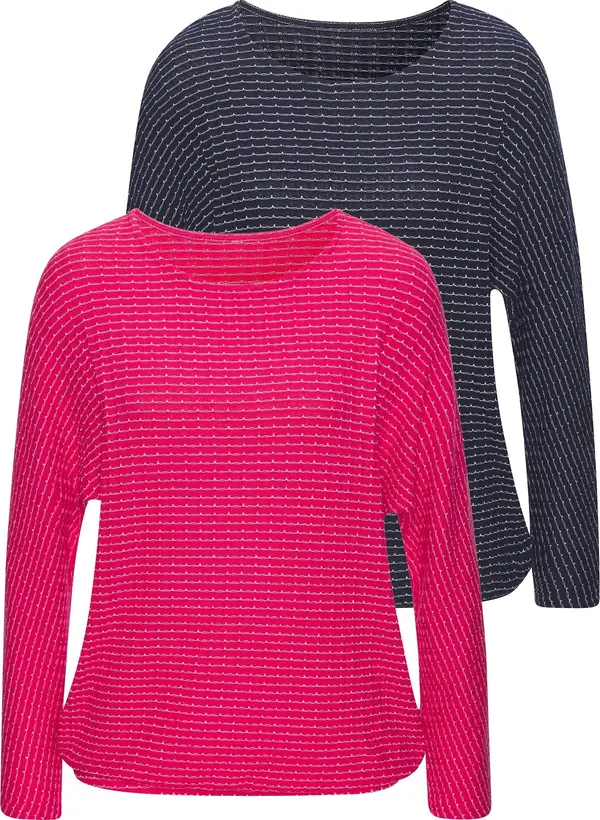 VIVANCE VIVANCE Pulover  morsko plava / magenta / bijela