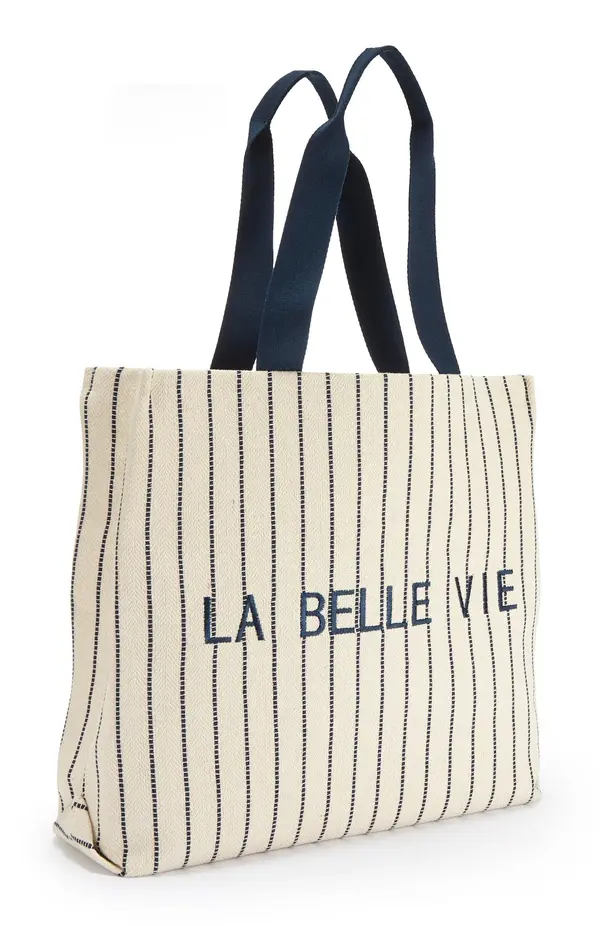 VIVANCE VIVANCE Shopper torba  tamno plava / vuneno bijela