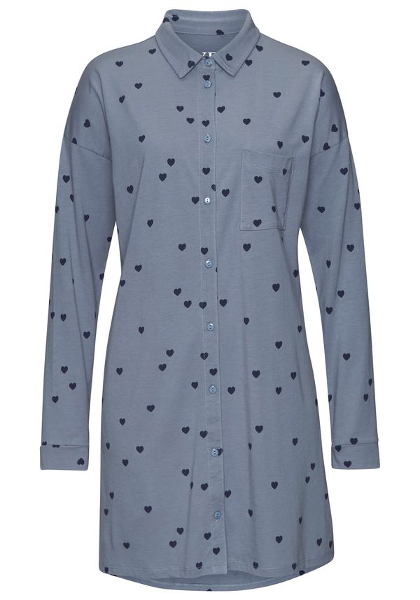 VIVANCE VIVANCE Spavaćica košulja 'Dreams'  mornarsko plava / svijetloplava