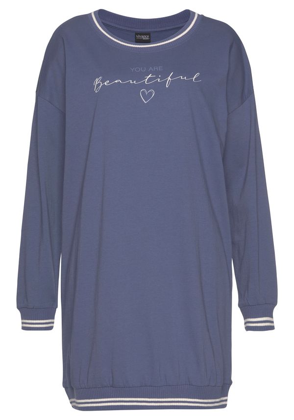 VIVANCE VIVANCE Spavaćica košulja 'Dreams'  plava / bijela