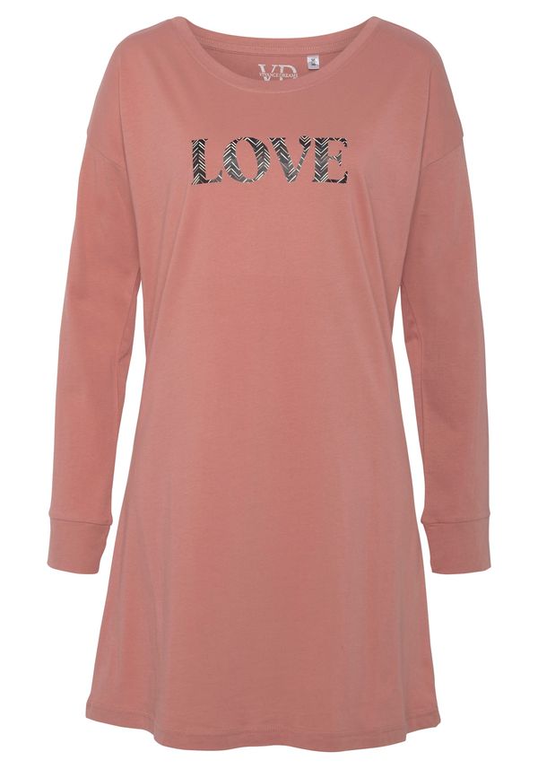 VIVANCE VIVANCE Spavaćica košulja 'Dreams'  roza / crna / bijela