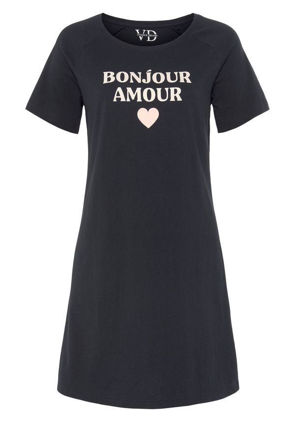 VIVANCE VIVANCE Spavaćica košulja  noćno plava / bijela