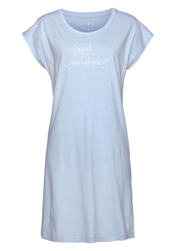VIVANCE VIVANCE Spavaćica košulja  pastelno plava / bijela