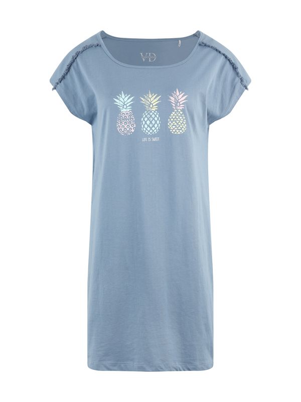 VIVANCE VIVANCE Spavaćica košulja 'Pineapple'  plava