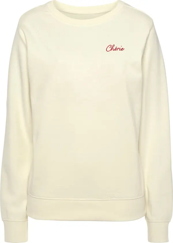 VIVANCE VIVANCE Sweater majica  boja pijeska / crvena