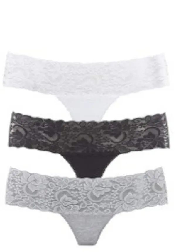 VIVANCE VIVANCE Tanga gaćice  siva / crna / bijela