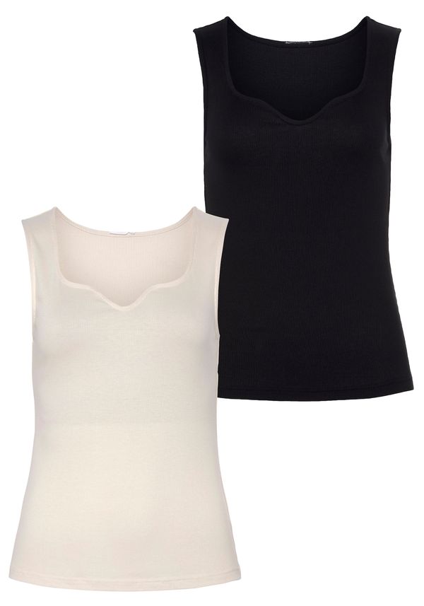 VIVANCE VIVANCE Top  ecru/prljavo bijela / crna