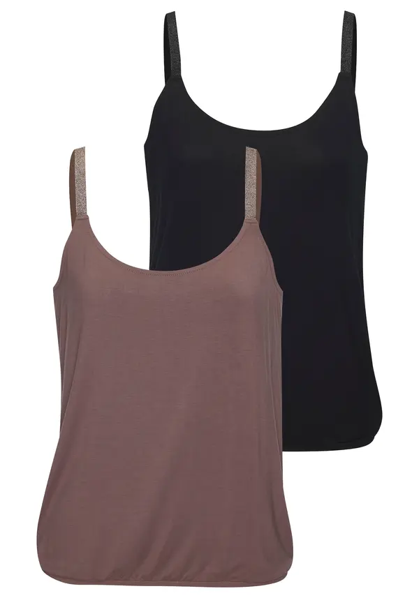 VIVANCE VIVANCE Top  taupe siva / crna