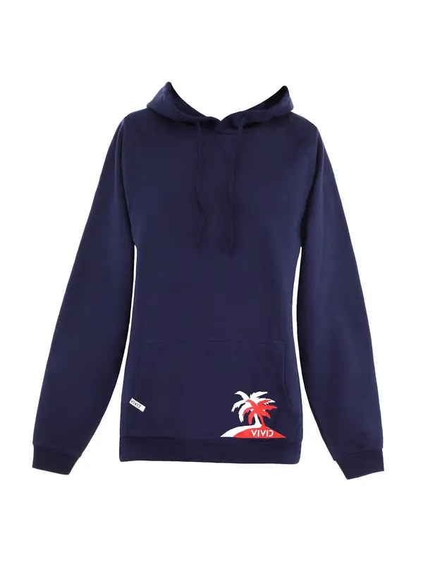 VIVID VIVID Sweater majica  mornarsko plava / tamno narančasta / bijela