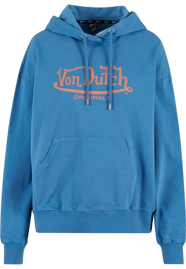 Von Dutch Originals Von Dutch Originals Sweater majica 'Marley'  plava / tamno narančasta