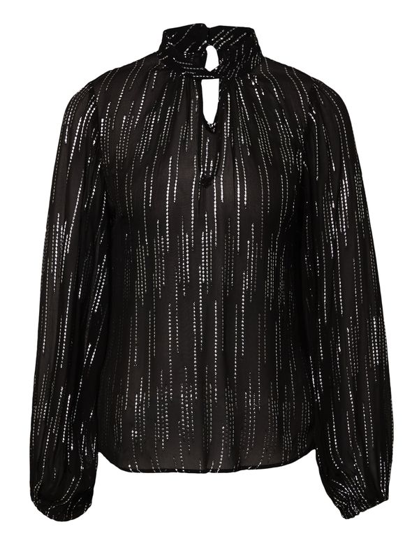 Wallis Wallis Bluza  crna / srebro