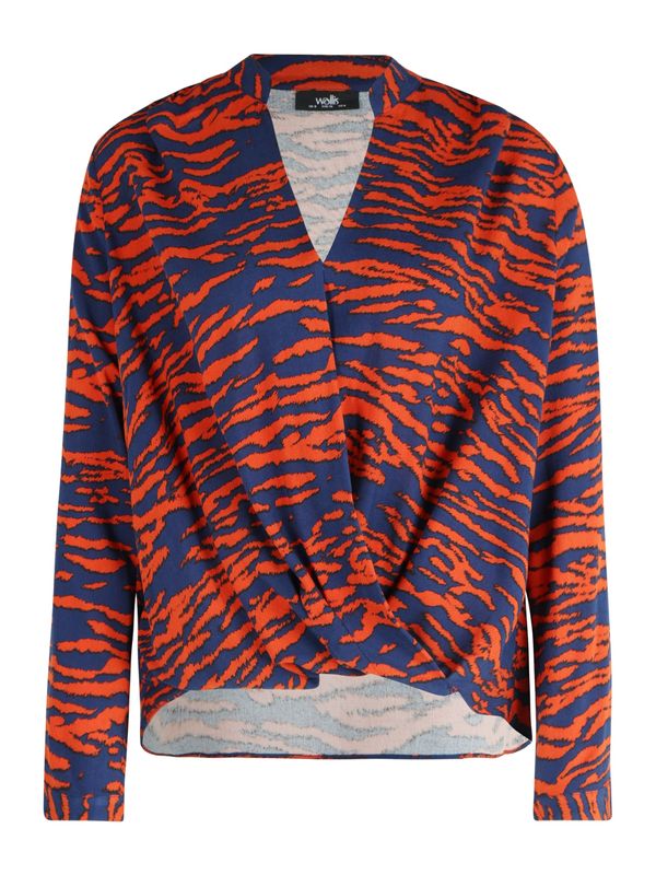 Wallis Wallis Bluza  mornarsko plava / narančasta / crna