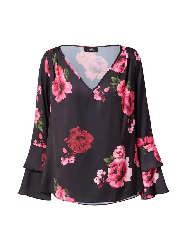 Wallis Wallis Bluza  zelena / roza / malina / svijetloroza / crna