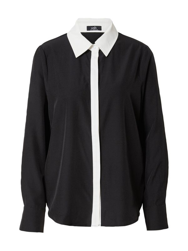 Wallis Wallis Curve Bluza  crna / bijela