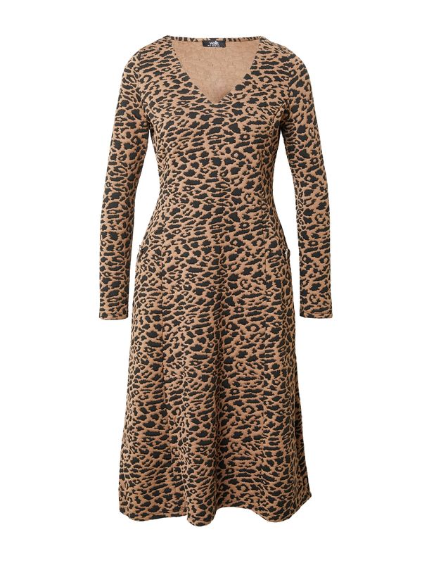 Wallis Wallis Haljina  boja devine dlake (camel) / crna