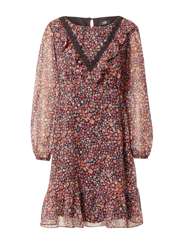 Wallis Wallis Košulja haljina 'Ditsy'  plava / travnato zelena / narančasta / crvena / crna