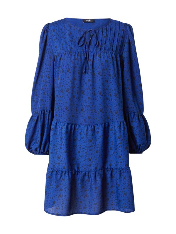 Wallis Wallis Košulja haljina  kobalt plava / crna