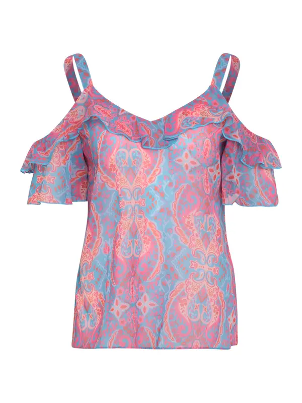 Wallis Petite Wallis Petite Bluza  pastelno plava / svijetloplava / puder roza / svijetloroza