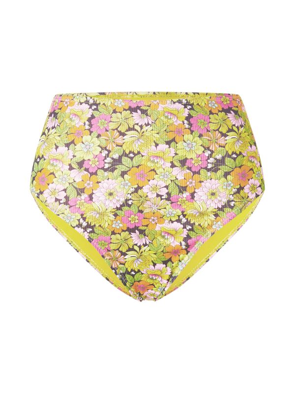 Warehouse Warehouse Bikini donji dio  morsko plava / tamo žuta / svijetlozelena / prljavo roza