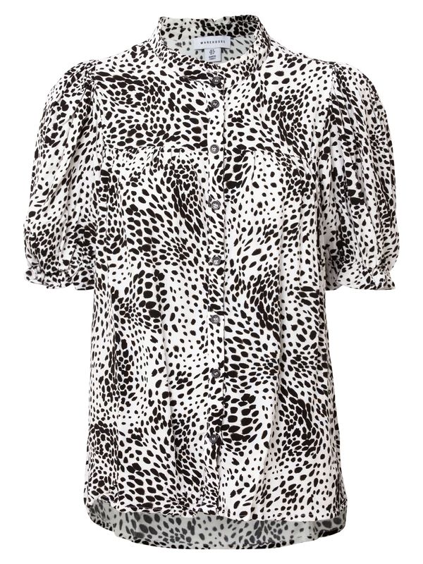 Warehouse Warehouse Bluza  crna / bijela