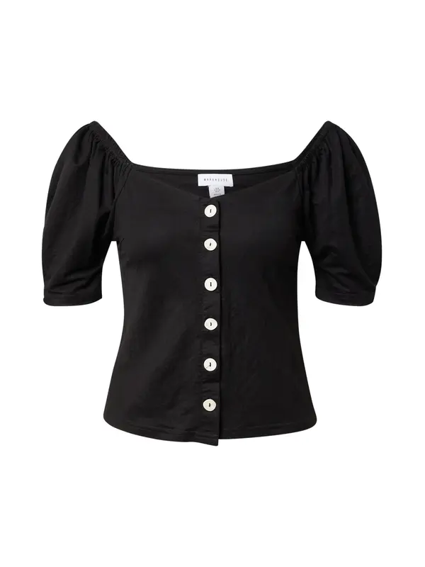 Warehouse Warehouse Bluza  crna / svijetla bež