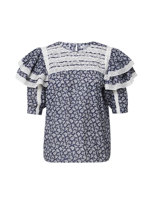 Warehouse Warehouse Bluza  plava / bijela