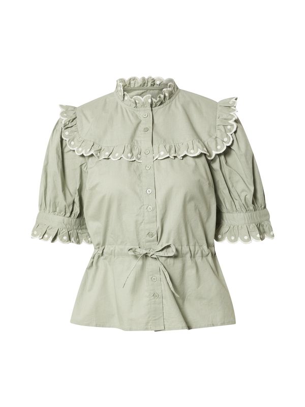 Warehouse Warehouse Bluza  svijetlozelena / bijela