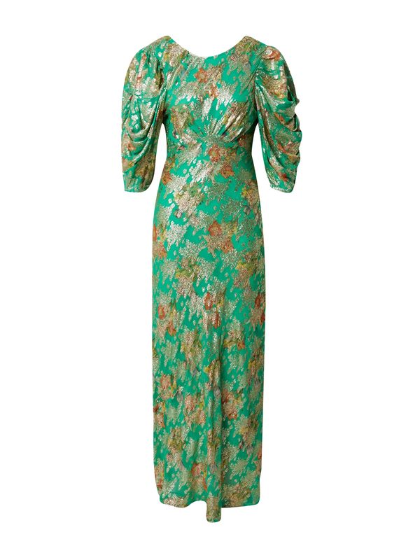 Warehouse Warehouse Haljina  bronca / zlatna / svijetlozelena