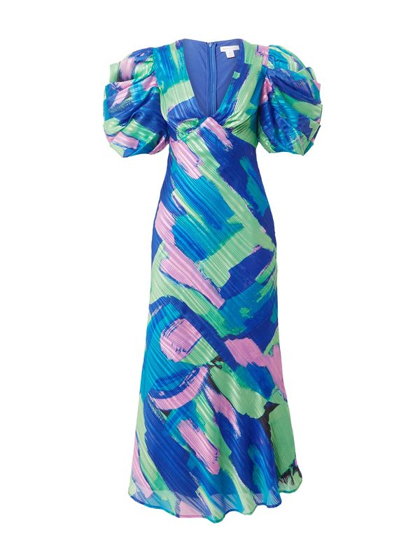 Warehouse Warehouse Haljina  kraljevsko plava / tamno plava / svijetlozelena / roza