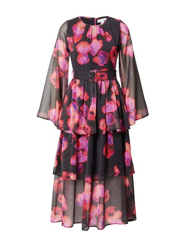 Warehouse Warehouse Haljina  ljubičasta / roza / crna