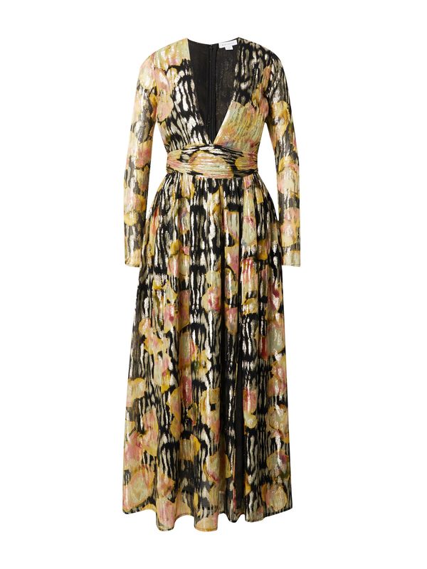 Warehouse Warehouse Haljina  senf / zlatna / srebrno siva / koraljna / crna