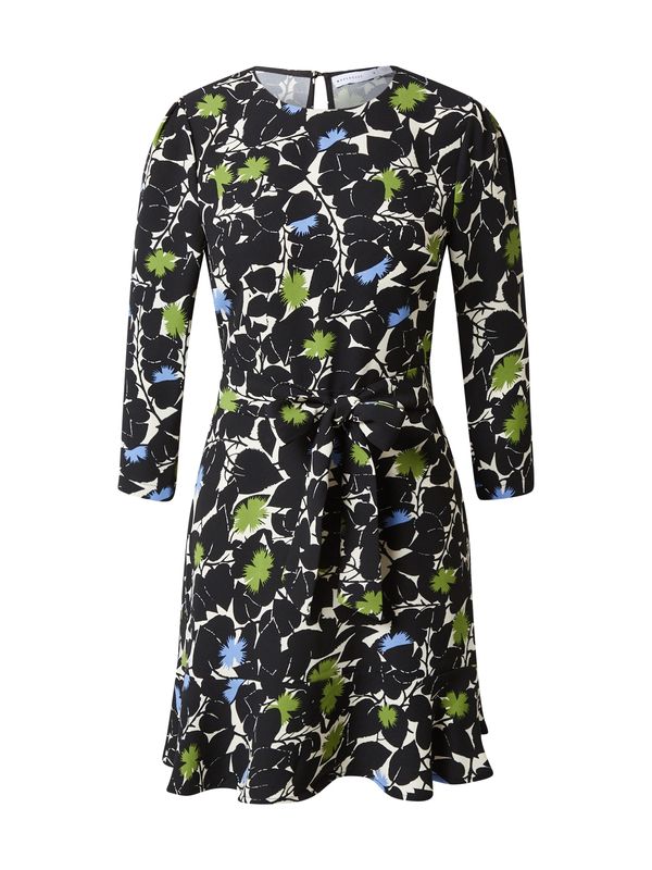 Warehouse Warehouse Haljina  sivkasto plava / svijetlozelena / crna / bijela