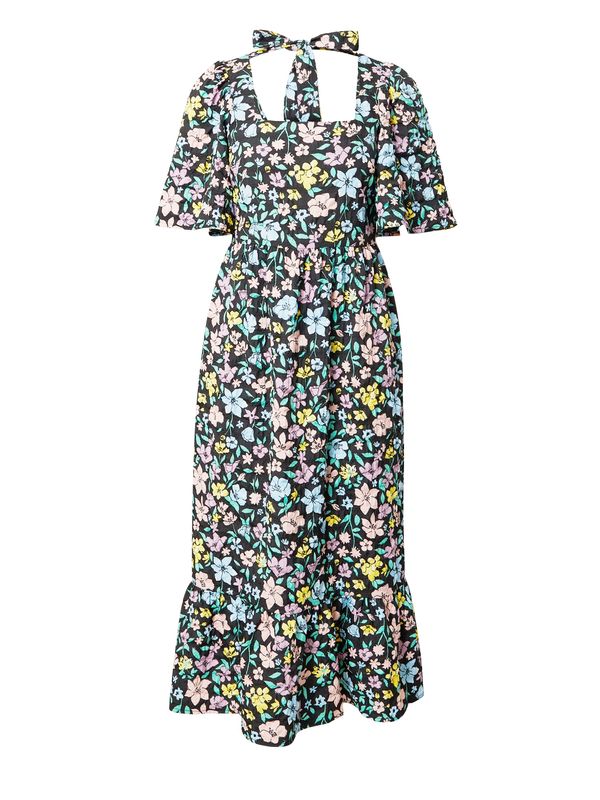 Warehouse Warehouse Haljina  svijetloplava / žuta / roza / crna