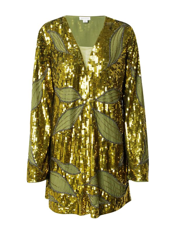 Warehouse Warehouse Koktel haljina  kaki / sivkasto zelena