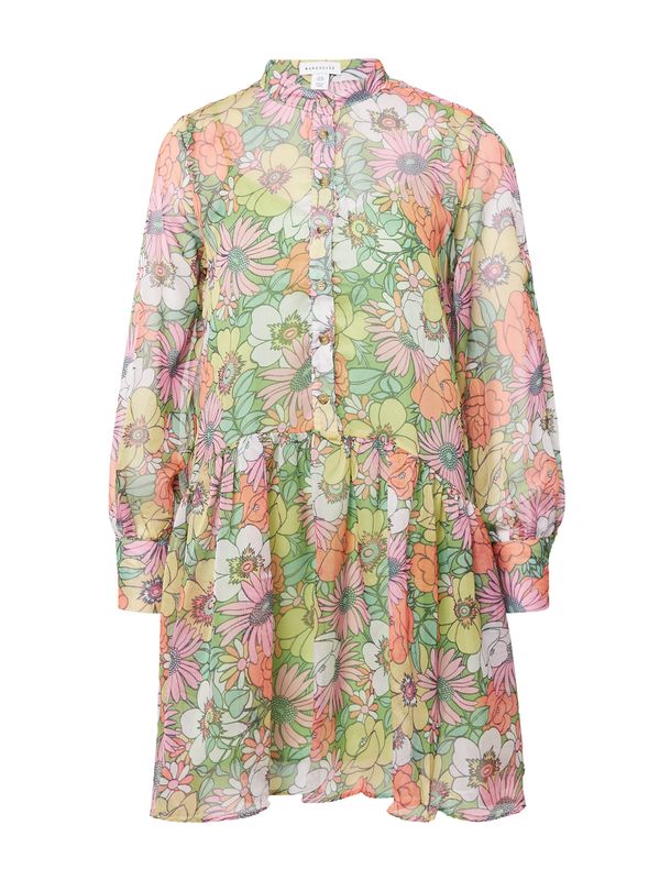 Warehouse Warehouse Košulja haljina  svijetlozelena / miks boja