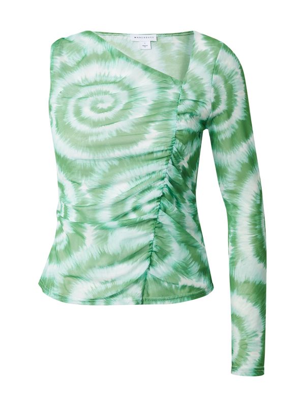 Warehouse Warehouse Majica  travnato zelena / pastelno zelena