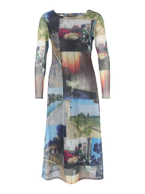 Warehouse Petite Warehouse Petite Haljina  plava / siva / zelena / narančasta