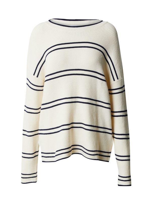 Warehouse Warehouse Pulover  boja slonovače / noćno plava