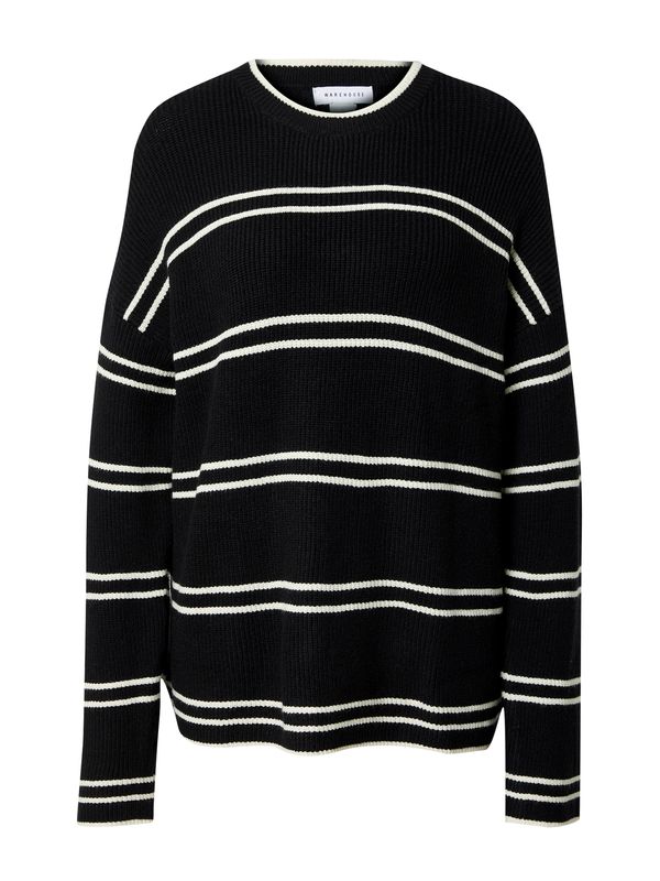 Warehouse Warehouse Pulover  crna / bijela