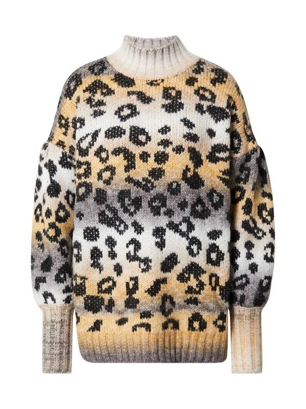 Warehouse Warehouse Pulover  žuta melange / siva melange / crna / bijela