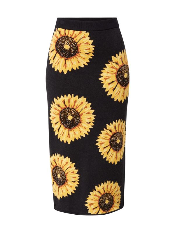 Warehouse Warehouse Suknja  konjak / žuta / pastelno žuta / crna