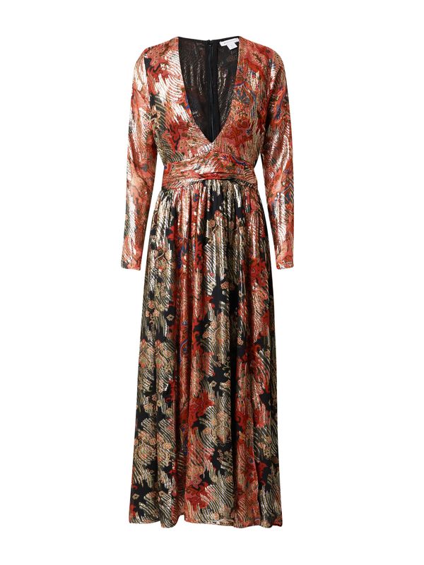 Warehouse Warehouse Večernja haljina  zlatna / crvena / crna