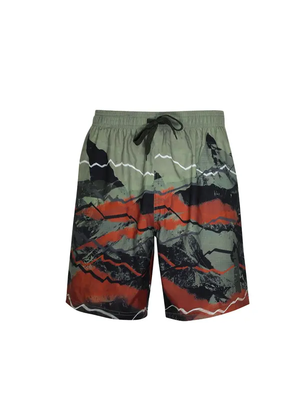 wavebreaker wavebreaker Kupaće hlače  kaki / svijetlo crvena / crna