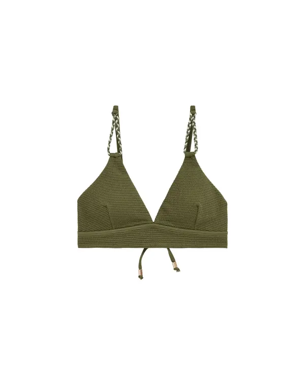 WE Fashion WE Fashion Bikini gornji dio  maslinasta / sivkasto zelena / bijela