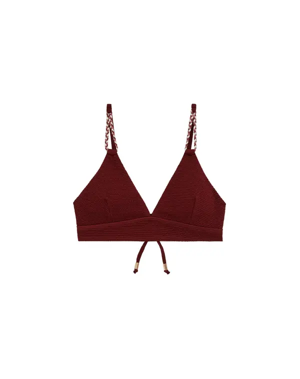 WE Fashion WE Fashion Bikini gornji dio  roza / karmin crvena / bijela