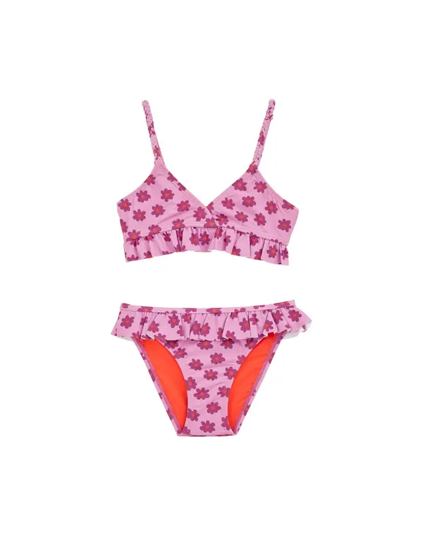 WE Fashion WE Fashion Bikini  ljubičasta / tamno ljubičasta / svijetlocrvena