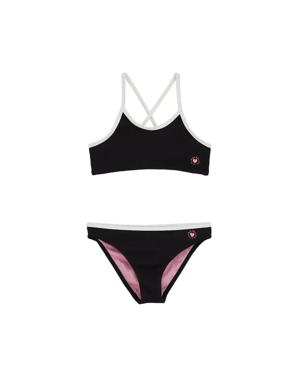 WE Fashion WE Fashion Bikini  roza / crna / bijela