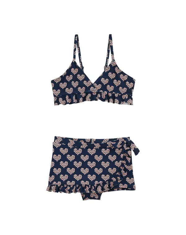 WE Fashion WE Fashion Bikini  tamno plava / narančasta / bijela